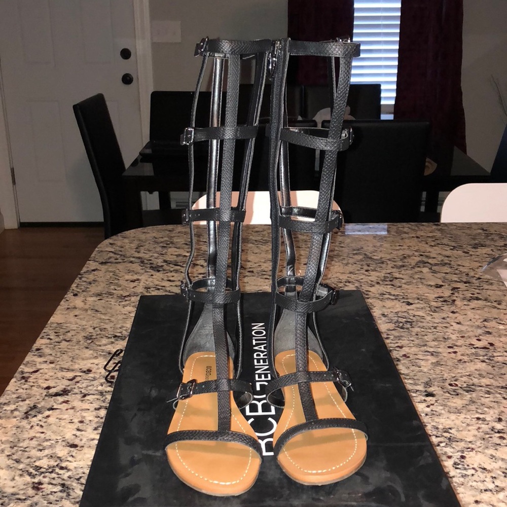 Black Gladiator Sandals